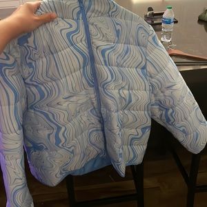Patterned Puffer Coat